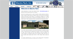 Desktop Screenshot of eti-electrotech.com